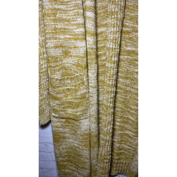 Anthropologie Abigail Marled Cardigan Yellow Duster Knit Longline Sweater Sz SM - Picture 3 of 8